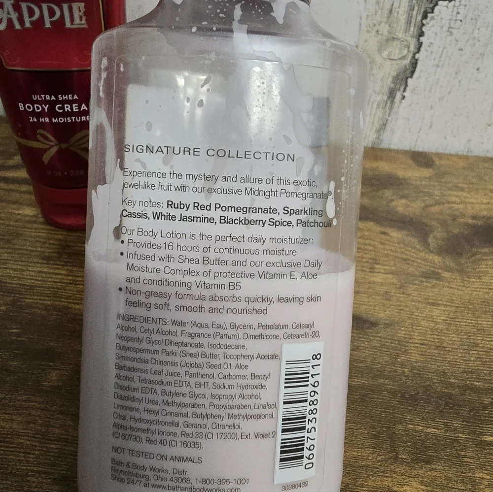 Bath & Body Works Winter Candy Apple And Midnight Pomegranate Body Cream